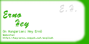 erno hey business card