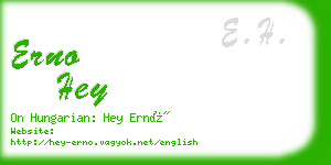 erno hey business card